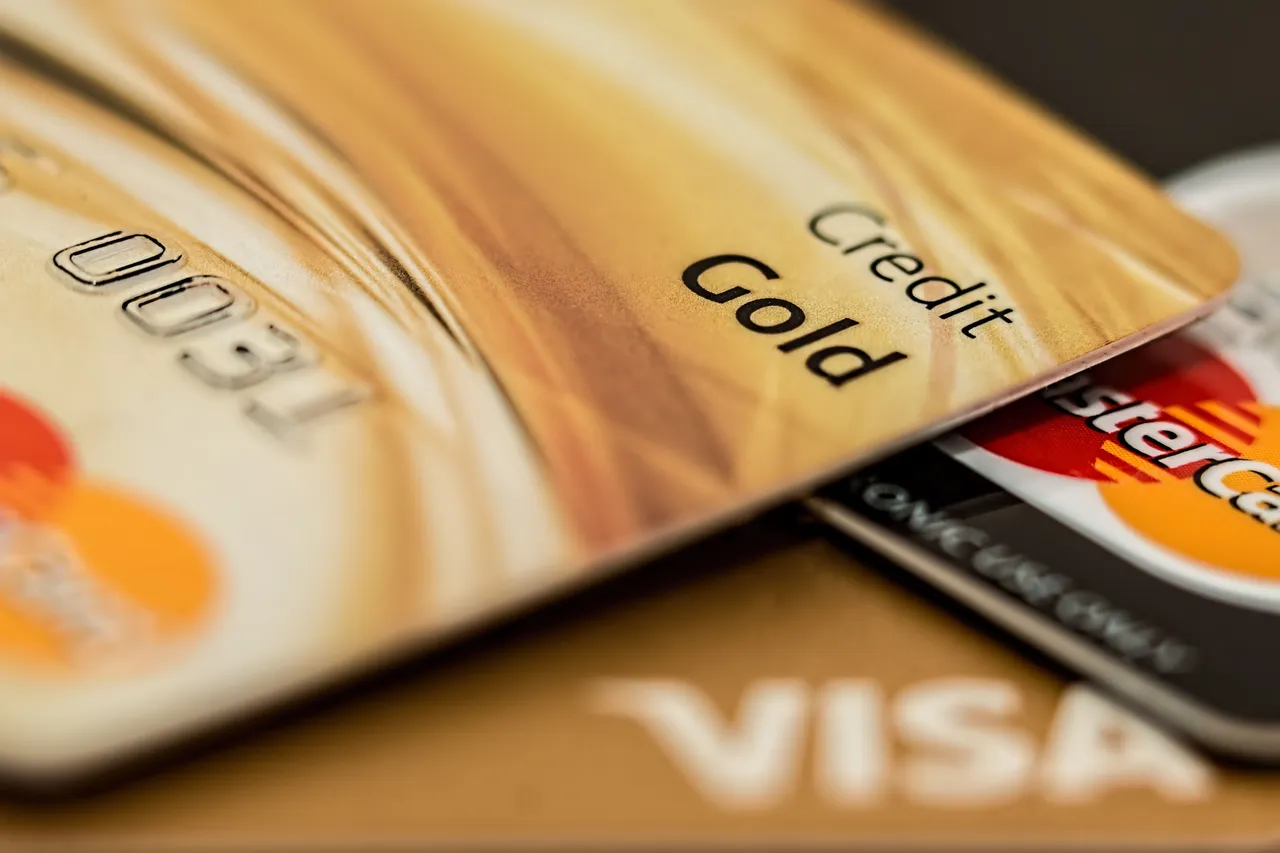 Close-up photo of credit cards